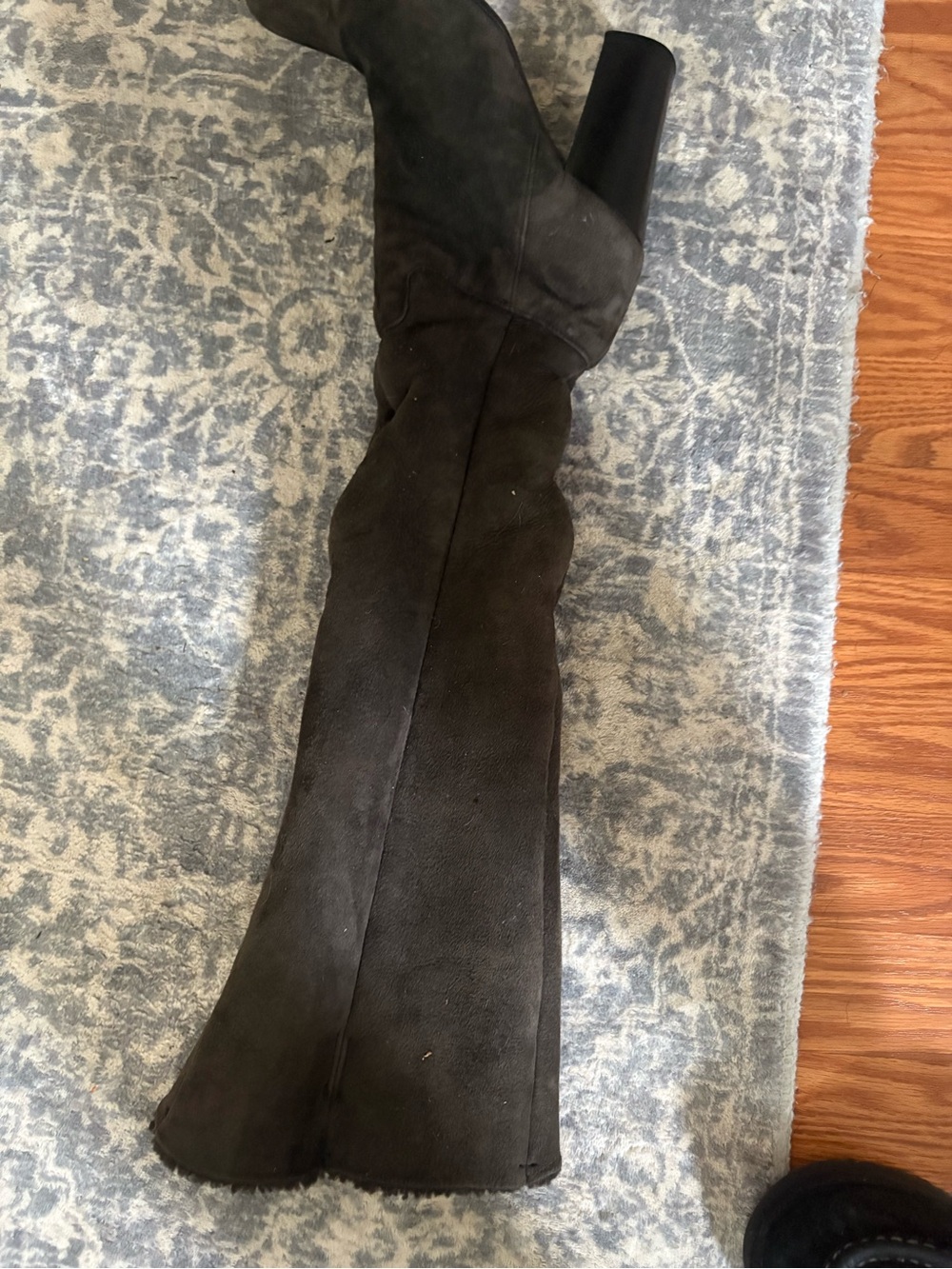 RARE, Authentic PRADA Milano Dark Brown Suede  Knee High Boots (37.5/US 7.5) - Picture 7 of 9